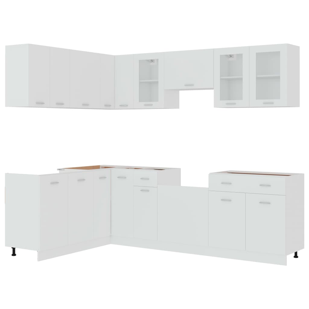 11 Piece Kitchen Cabinet Set Lyon Engineered Wood