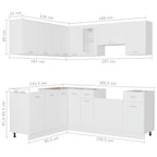 11 Piece Kitchen Cabinet Set Lyon Engineered Wood