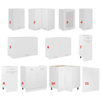 11 Piece Kitchen Cabinet Set Lyon Engineered Wood