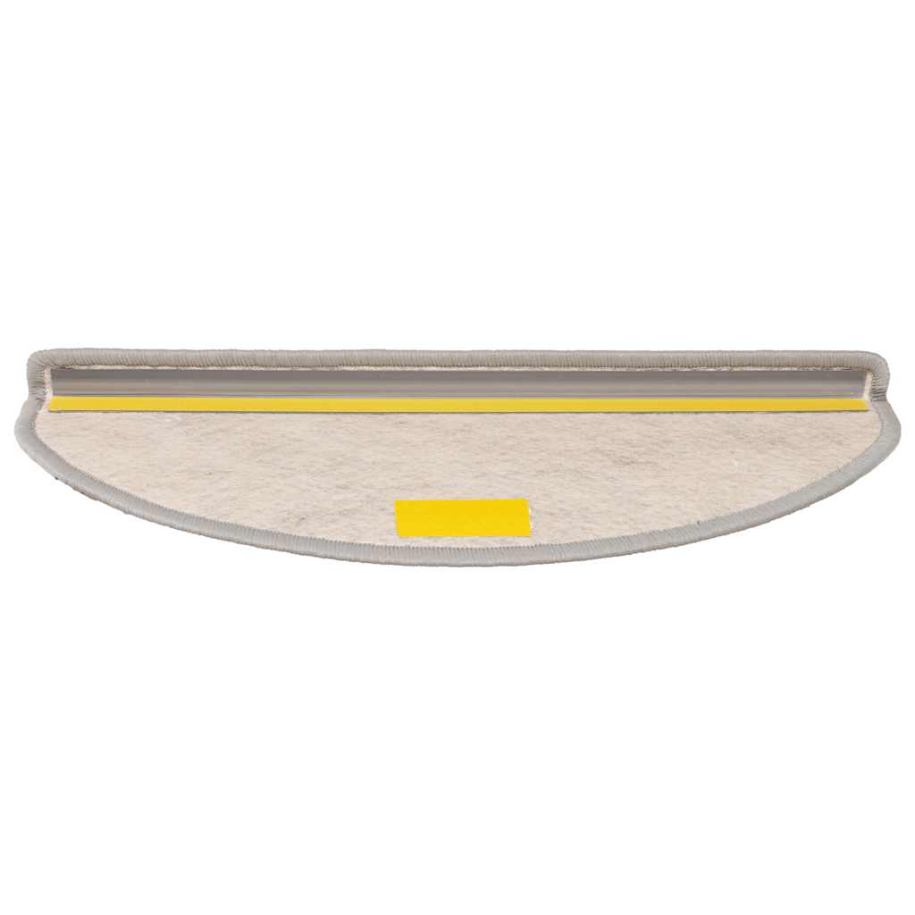 Stair Mats Self-adhesive Sisal-Look 15 pcs 65x21x4 cm Silver