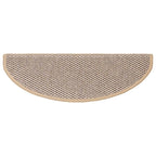 Stair Mats Self-adhesive Sisal-Look 15 pcs 65x21x4 cm Light Beige