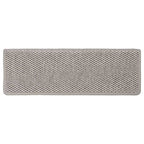 Stair Mats Self-adhesive Sisal-Look 15 pcs 65x21x4 cm Silver