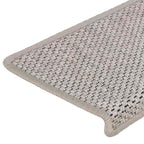 Stair Mats Self-adhesive Sisal-Look 15 pcs 65x21x4 cm Silver