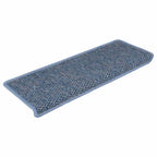 Stair Mats Self-adhesive Sisal-Look 15 pcs 65x21x4 cm Blue