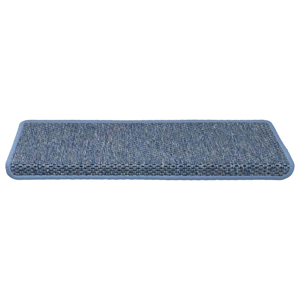 Stair Mats Self-adhesive Sisal-Look 15 pcs 65x21x4 cm Blue