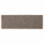 Stair Mats Self-adhesive Sisal-Look 15 pcs 65x21x4 cm Dark Beige
