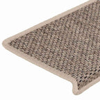 Stair Mats Self-adhesive Sisal-Look 15 pcs 65x21x4 cm Dark Beige