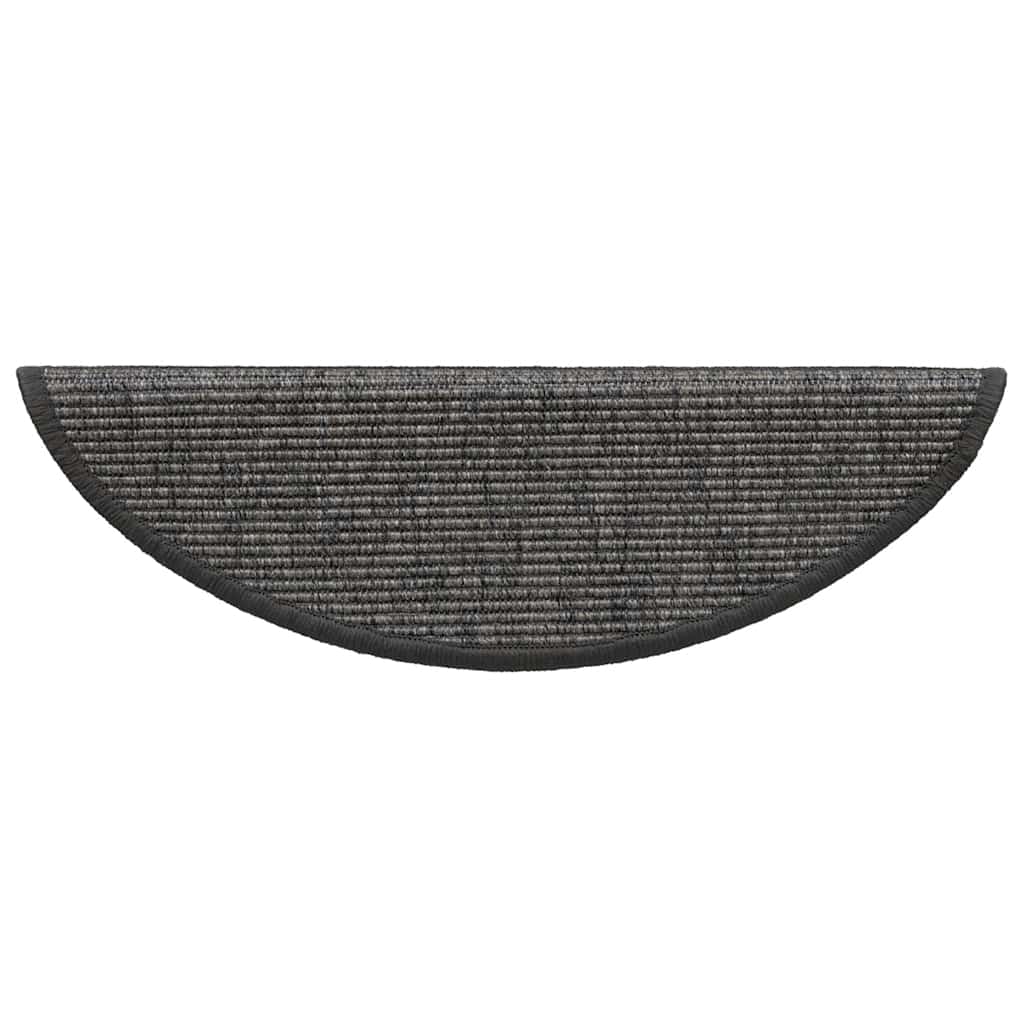 Stair Mats 15 pcs 56x17x3 cm Beige and Grey Half Round