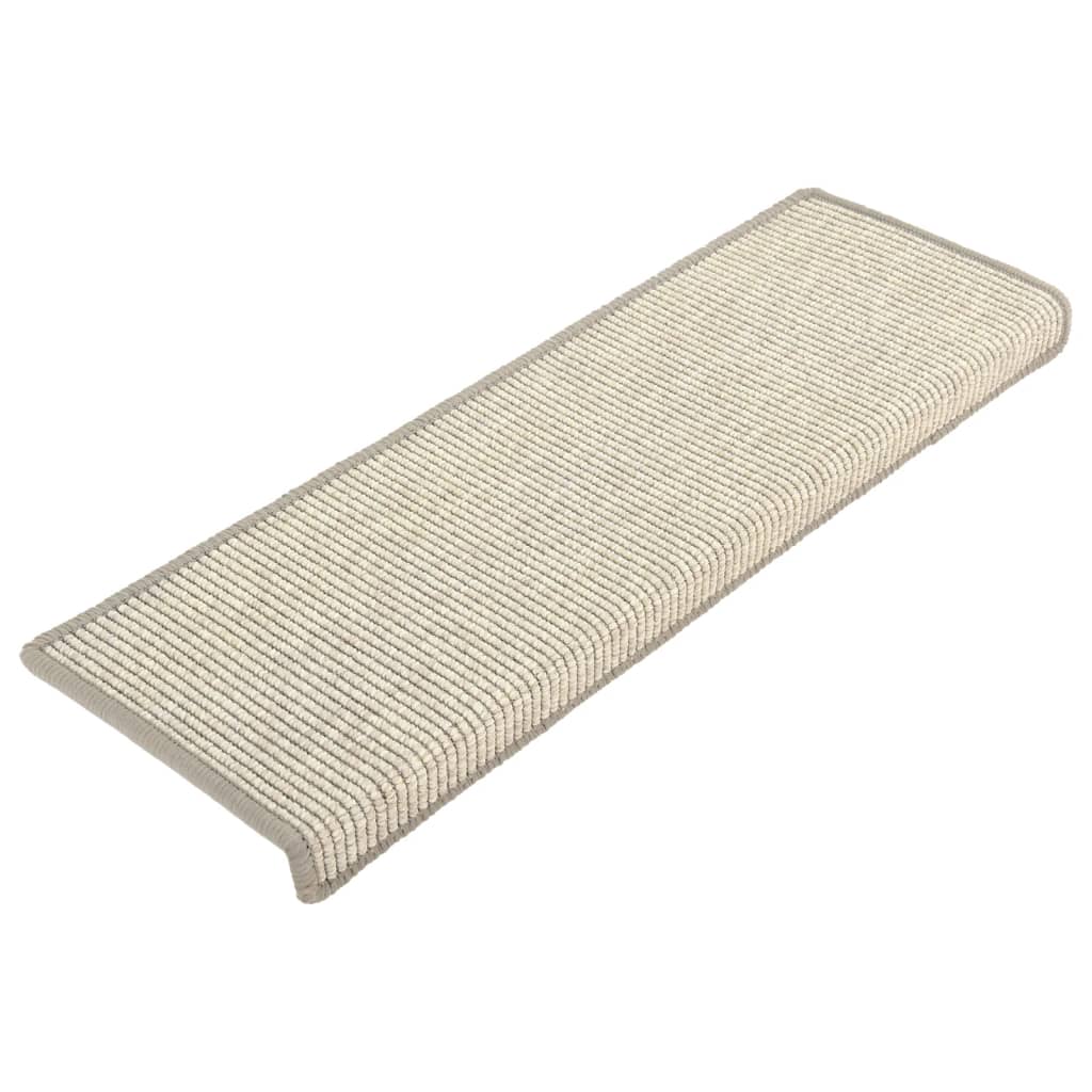 Stair Mats 15 pcs 65x21x4 cm Silver Rectangular Edge