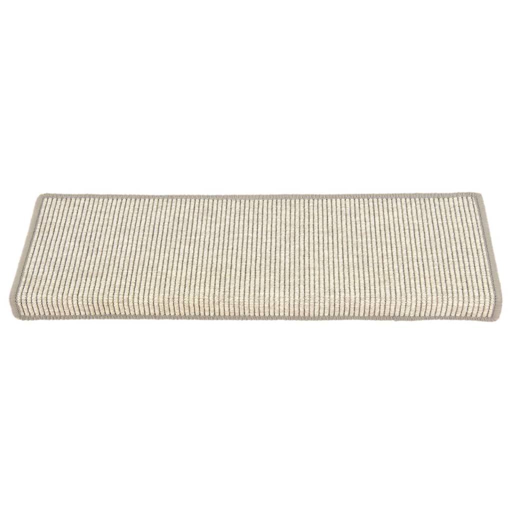 Stair Mats 15 pcs 65x21x4 cm Silver Rectangular Edge