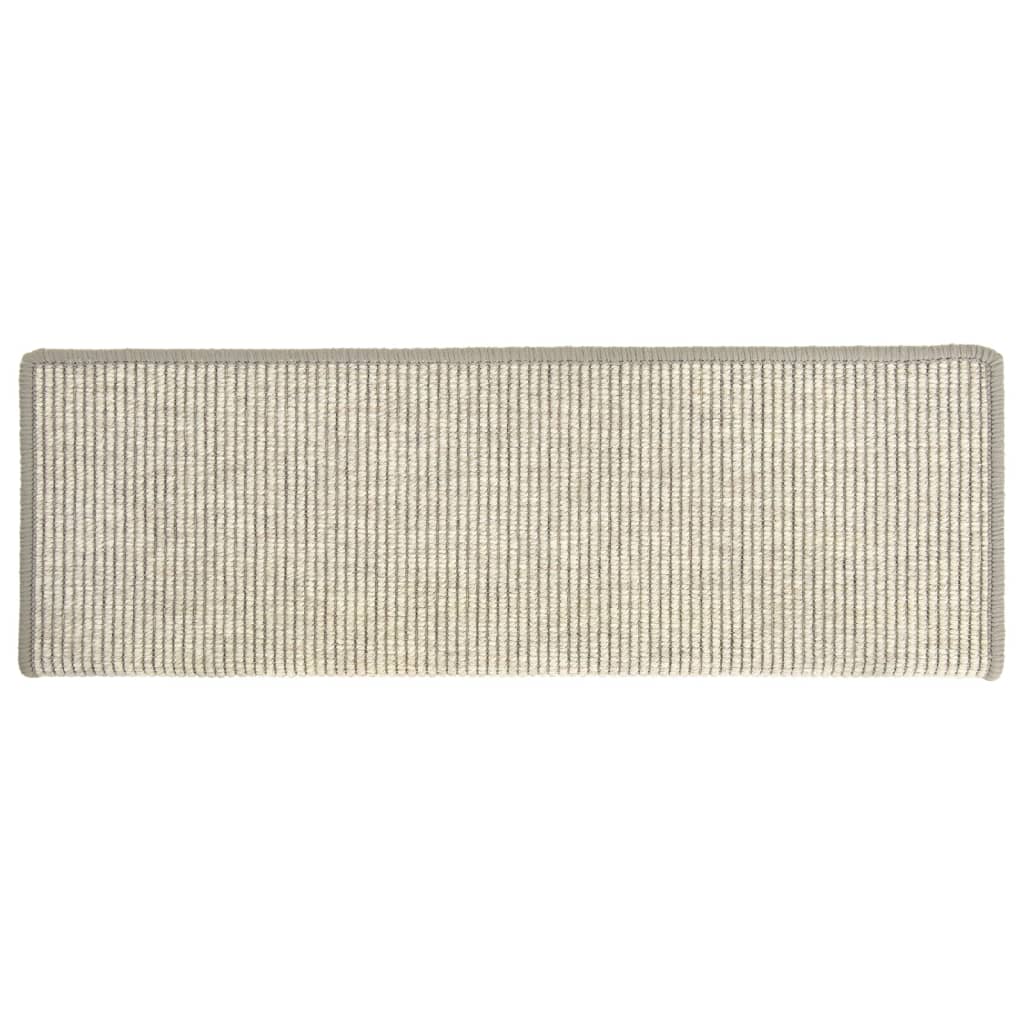 Stair Mats 15 pcs 65x21x4 cm Silver Rectangular Edge