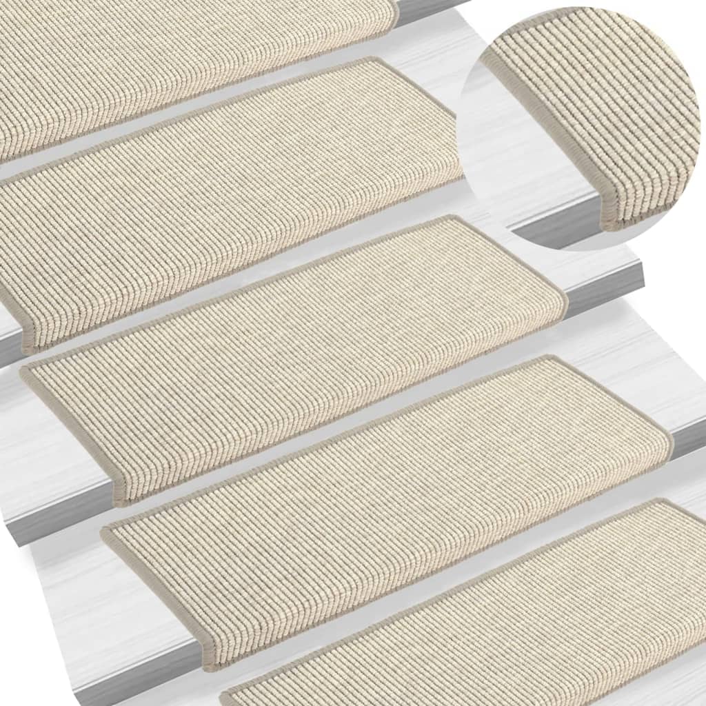Stair Mats 15 pcs 65x21x4 cm Silver Rectangular Edge