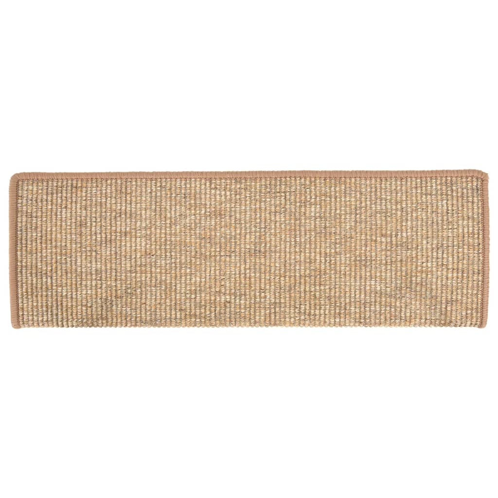 Stair Mats 15 pcs 65x21x4 cm Light Brown Rectangular Edge