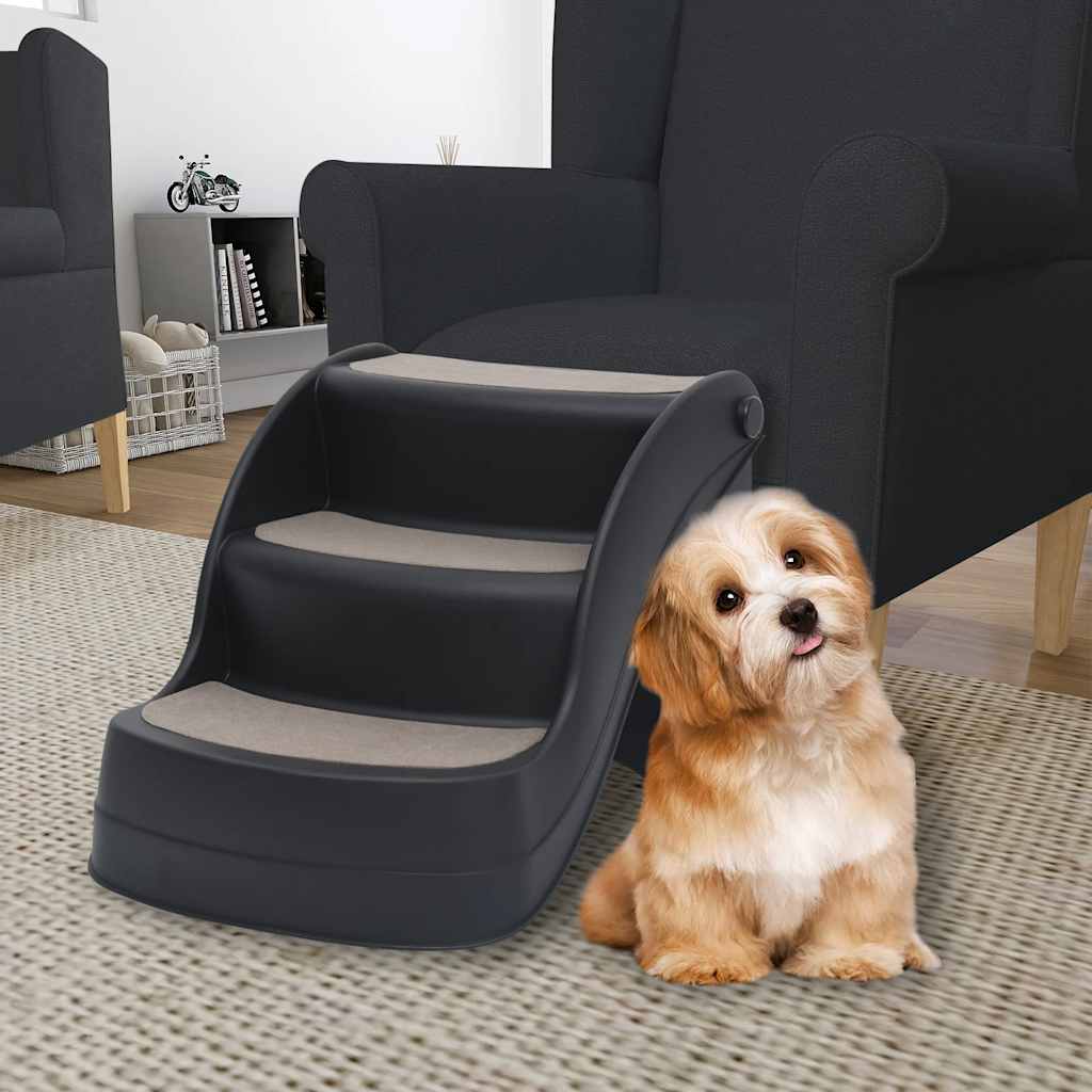 Folding 3-Step Dog Stairs 50X38X38 Cm Plastic