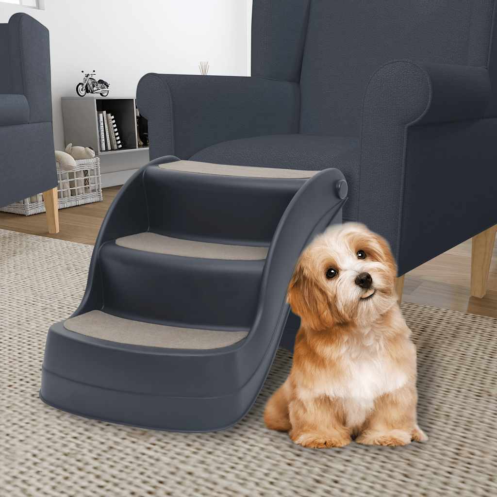 Folding 3-Step Dog Stairs 50X38X38 Cm Plastic
