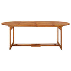 Garden Dining Table 220x90x75 cm Solid Acacia Wood