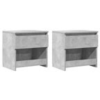 Bedside Cabinets 2 pcs Concrete Grey 40x30x39 cm Engineered Wood