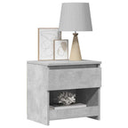 Bedside Cabinets 2 pcs Concrete Grey 40x30x39 cm Engineered Wood