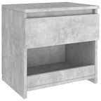 Bedside Cabinets 2 pcs Concrete Grey 40x30x39 cm Engineered Wood