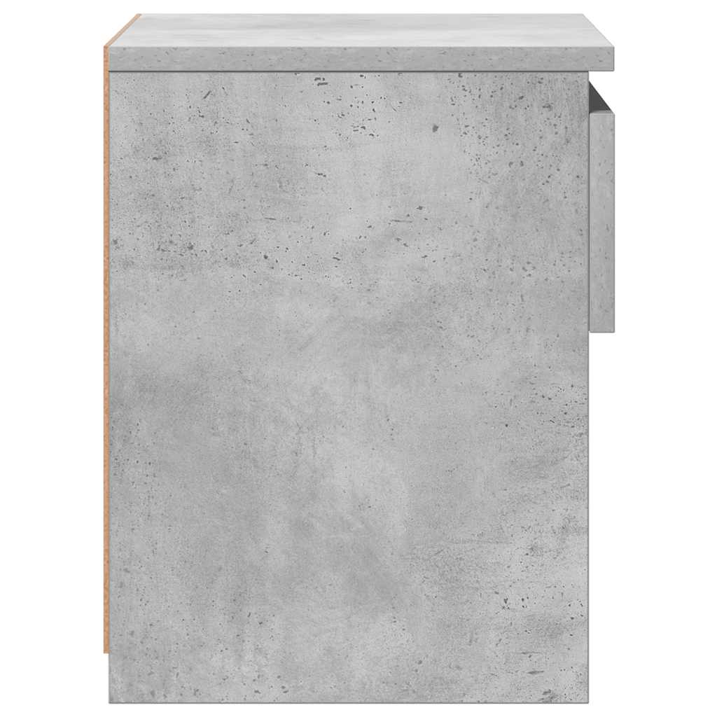 Bedside Cabinets 2 pcs Concrete Grey 40x30x39 cm Engineered Wood