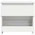 Bedside Cabinet High Gloss White 40x30x39 cm Engineered Wood