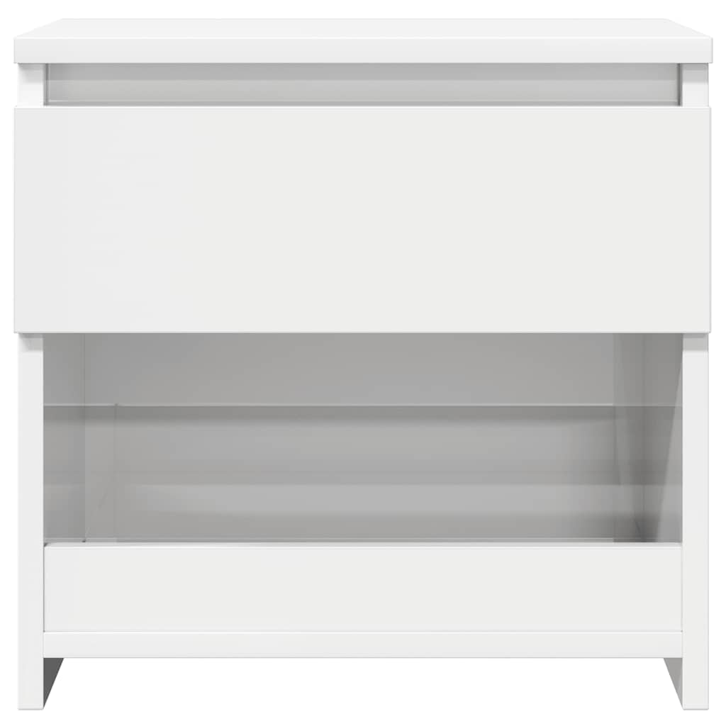 Bedside Cabinet High Gloss White 40x30x39 cm Engineered Wood