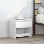 Bedside Cabinet High Gloss White 40x30x39 cm Engineered Wood