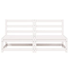 Garden Middle Sofas 2 pcs White Solid Wood Pine