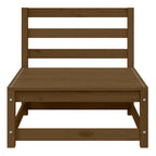 Garden Middle Sofas 3 pcs Honey Brown Solid Wood Pine