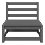 2 Piece Garden Lounge Set Grey Solid Pinewood