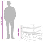 2 Piece Garden Lounge Set Honey Brown Solid Pinewood