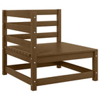 2 Piece Garden Lounge Set Honey Brown Solid Pinewood