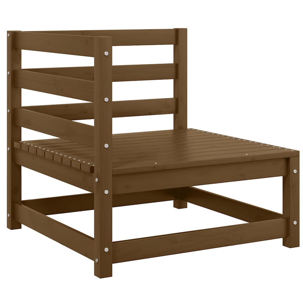 2 Piece Garden Lounge Set Honey Brown Solid Pinewood