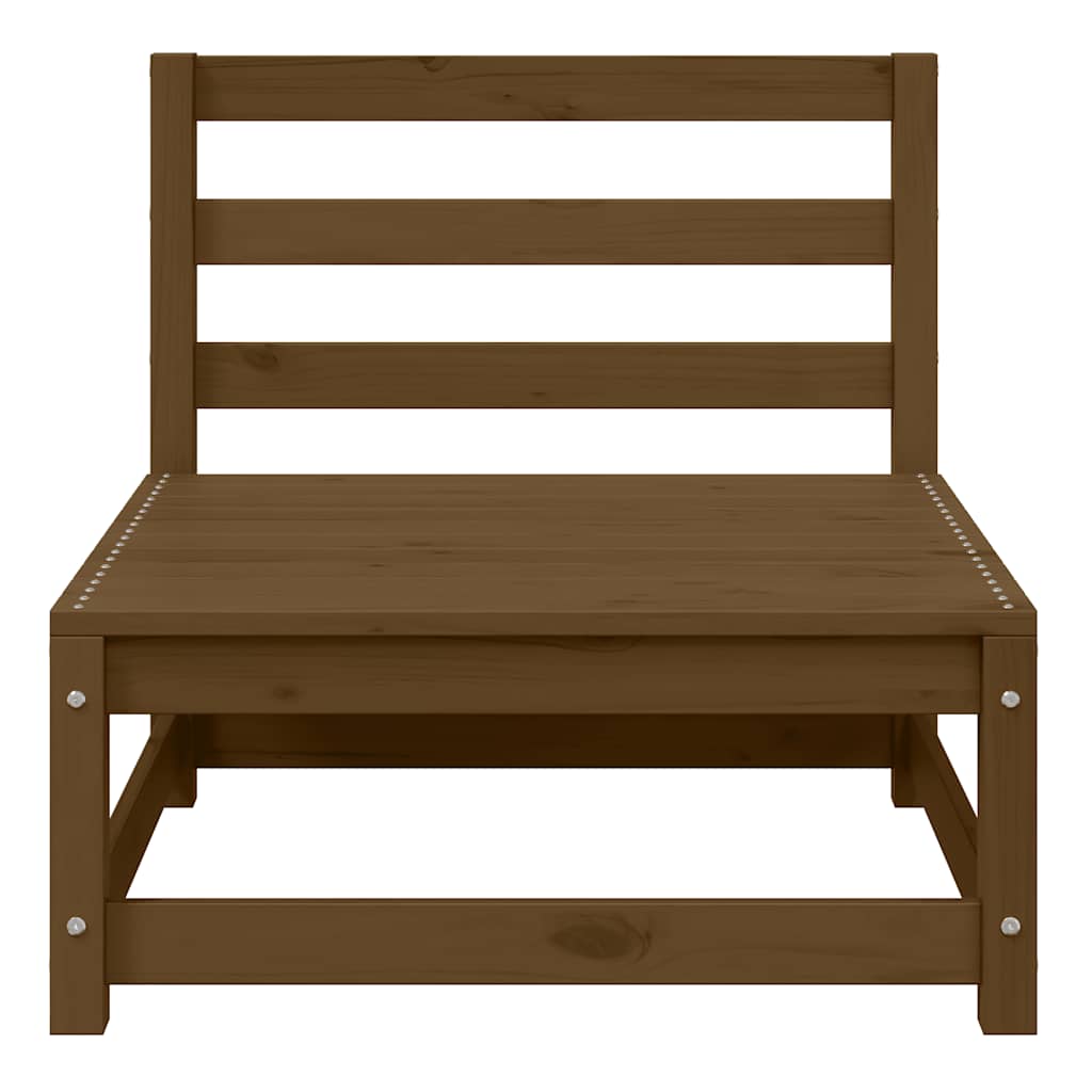 2 Piece Garden Lounge Set Honey Brown Solid Pinewood