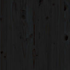 2 Piece Garden Lounge Set Black Solid Pinewood