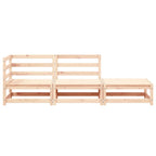 3 Piece Garden Lounge Set Solid Pinewood