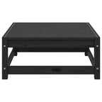 3 Piece Garden Lounge Set Black Solid Wood Pine