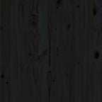 3 Piece Garden Lounge Set Black Solid Wood Pine