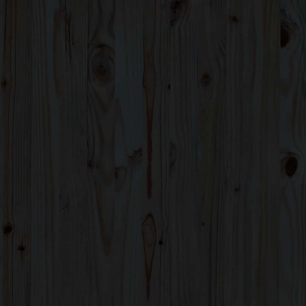 3 Piece Garden Lounge Set Black Solid Wood Pine