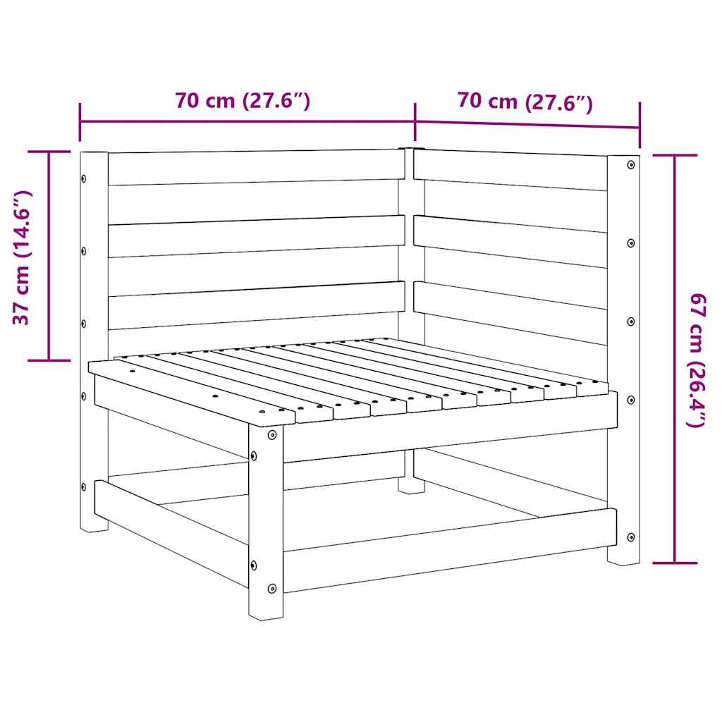 3 Piece Garden Lounge Set Grey Solid Pinewood
