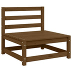 3 Piece Garden Lounge Set Honey Brown Solid Pinewood