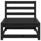 3 Piece Garden Lounge Set Black Solid Pinewood
