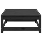 3 Piece Garden Lounge Set Black Solid Pinewood