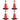 Reflective Traffic Cones With Heavy Bases 4 Pcs