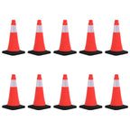 Reflective Traffic Cones With Heavy Bases 4 Pcs