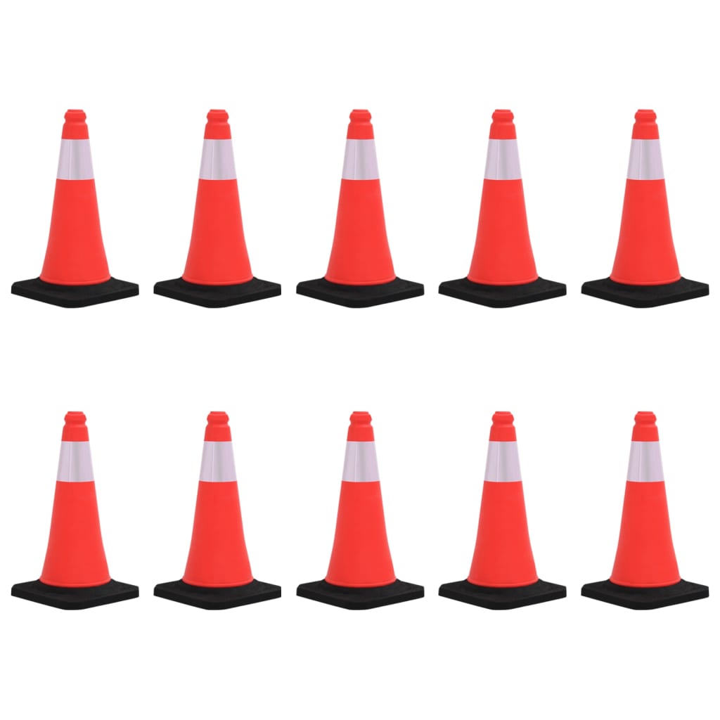 Reflective Traffic Cones With Heavy Bases 4 Pcs