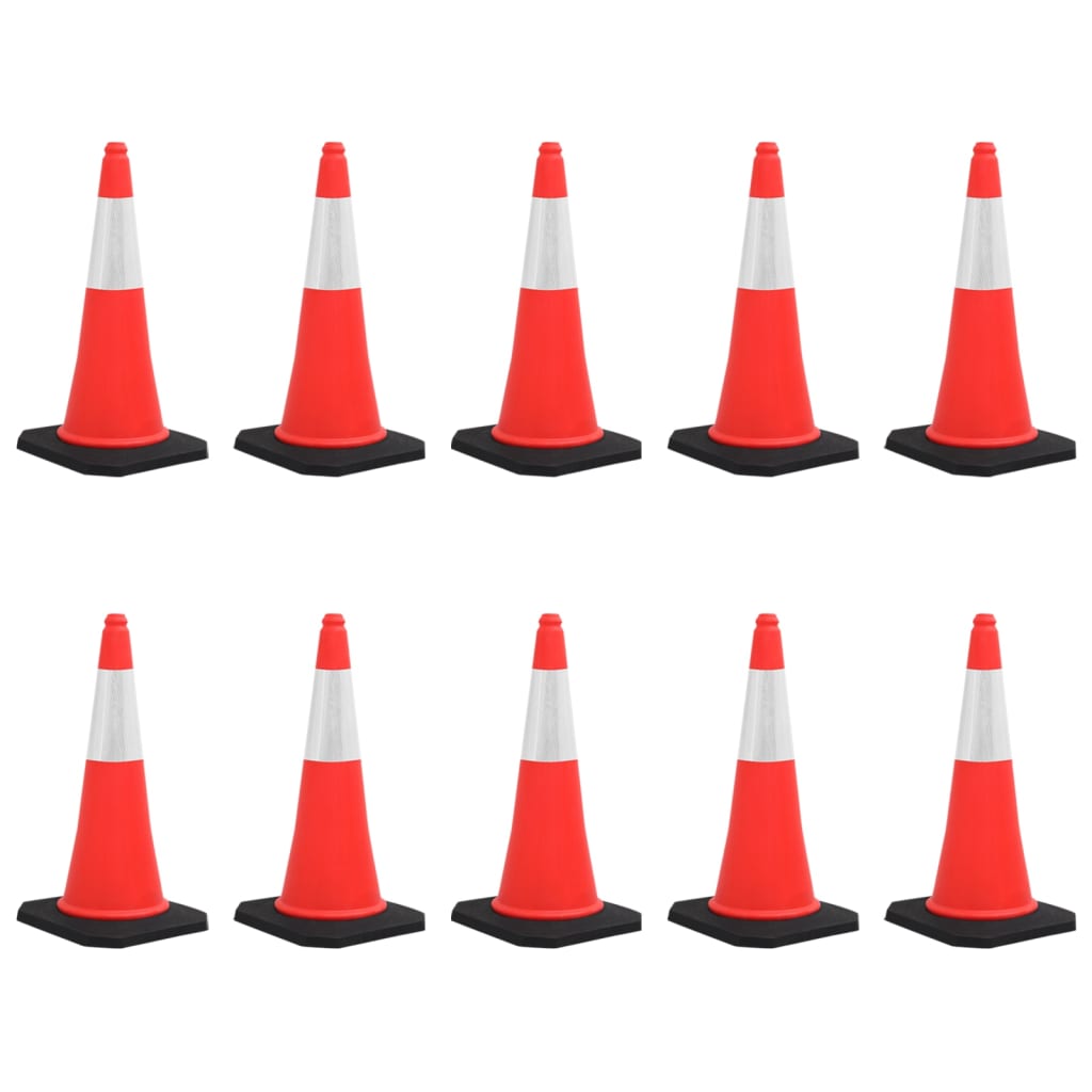 Reflective Traffic Cones With Heavy Bases 4 Pcs