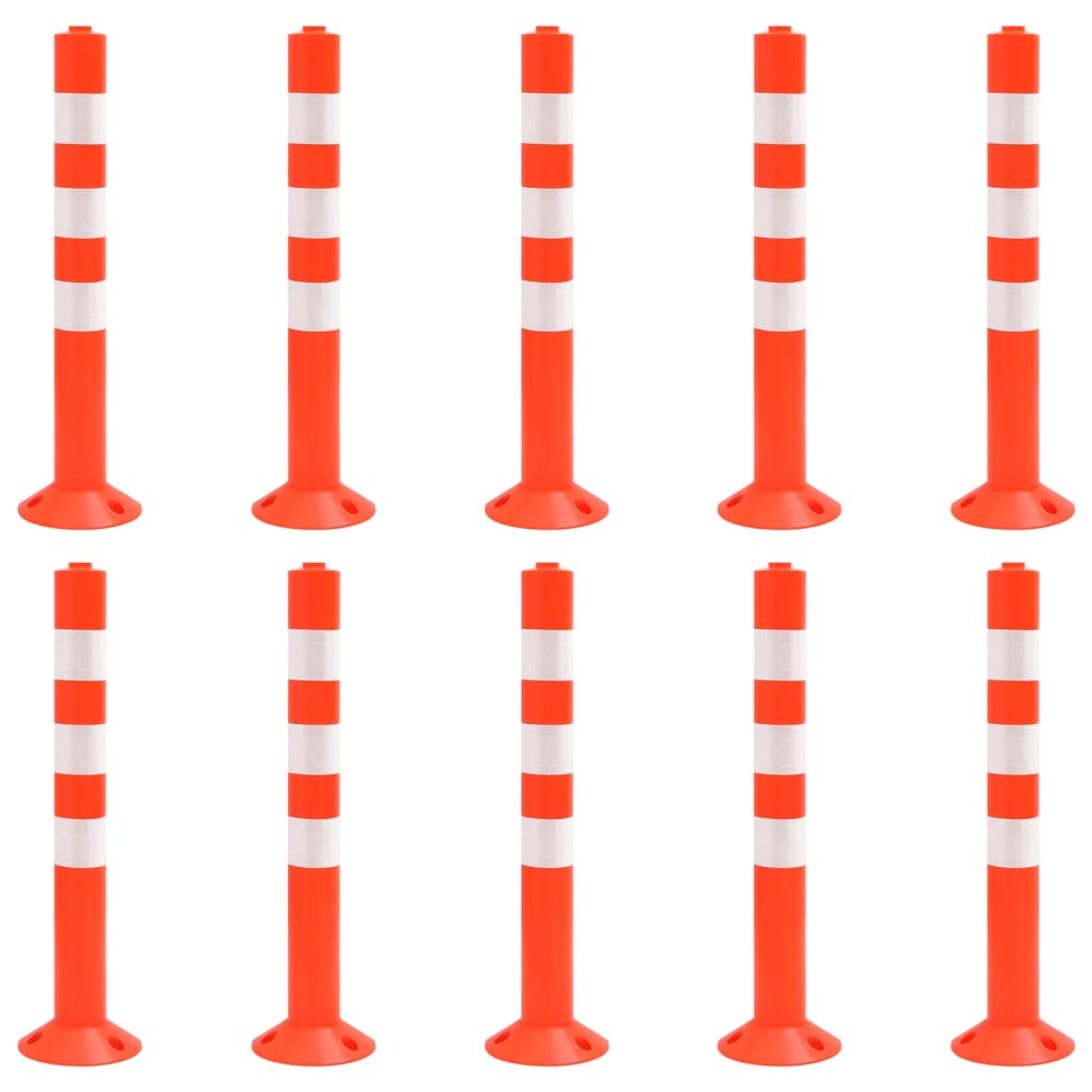 Traffic Control Bollards 5 Pcs Plastic 75 Cm