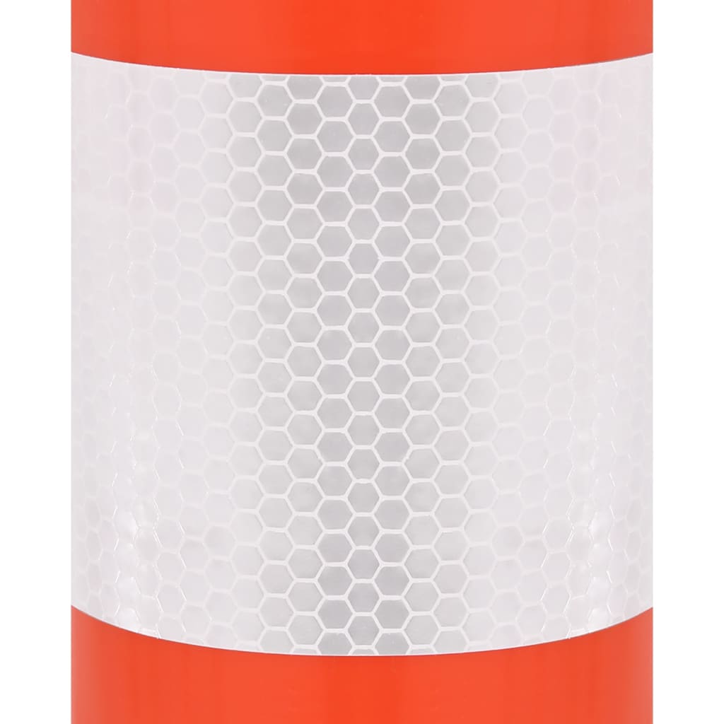 Traffic Control Bollards 2 Pcs With Chain 75 Cm Pe