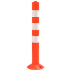 Traffic Control Bollards 4 Pcs With Chain 75 Cm Pe